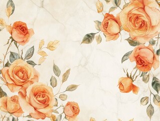 Free hand drawn watercolor Rose blossom drawing white background