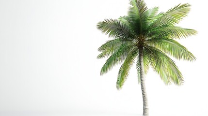 Obraz premium Coconut palm tree isolated on white background : Generative AI