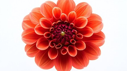 Dahlia flower  on a  white isolated background with clipping path Closeup  Nature : Generative AI