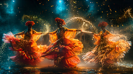 Naklejka premium Cultural Performances traditional dance performances 