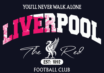 Liverpool  typography graphic design grunge, clubs premier league logo graphic design, Liverpool Football Club logo graphic design, f.eps