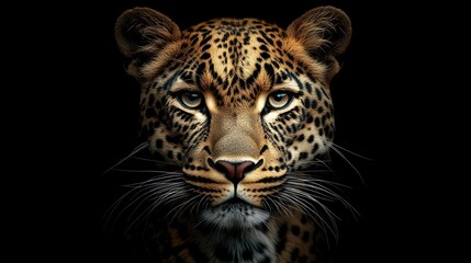 Obraz premium Leopard Portrait: Close Up of a Majestic Wild Cat