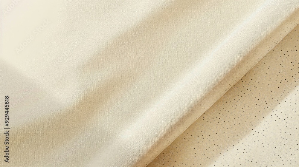 Poster close-up shot of a sheet of white fabric with intricate texture and patterns