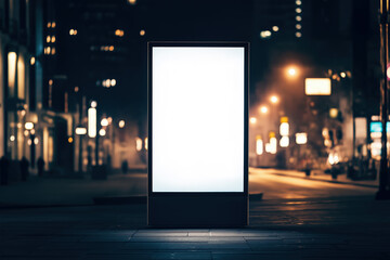 Mockup poster city box. Template poster advertising citylight. City format board, urban style, billboard in city. Mockup poster, city light box, street billboard, citylight. Realistic style photo