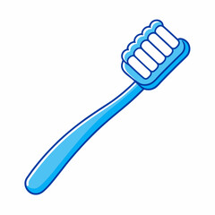 Blue toothbrush stock illustration