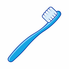 Blue toothbrush stock illustration