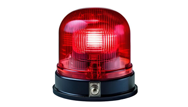 Red siren light on transparency background PNG