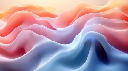organic abstract wallpaper flowing curves and shapes in soft pastel hues creating a soothing harmonious composition with gentle gradients