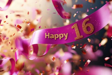 Sweet sixteen: text happy 16 years, the milestone birthday with joy and festivity, the transition from childhood to young adulthood with cherished memories, family, and friends