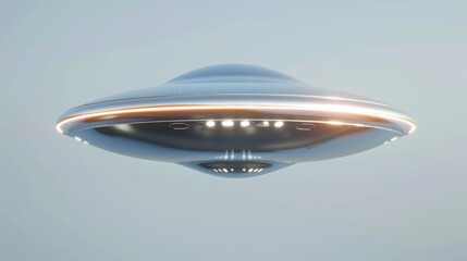 Alien UFO, Unidentified Flying Object, 3d illustration.