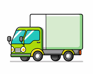 Delivery van truck stock illustration