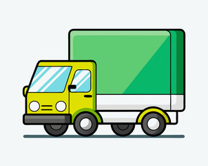 Delivery van truck stock illustration