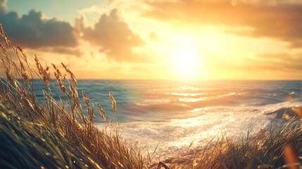 Horizon beach ocean sunlight outdoors nature.