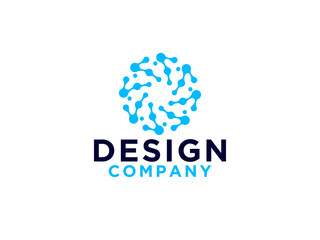 Abstract Initial Letter O Logo. Blue Square Rounded Style isolated on White Background. Usable for Business and Technology Logos.