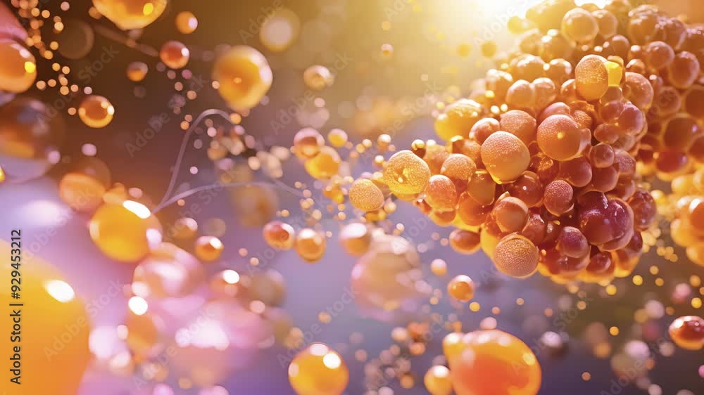 Poster cholesterol molecules being transported through the cell via a series of facilitated diffusion proce