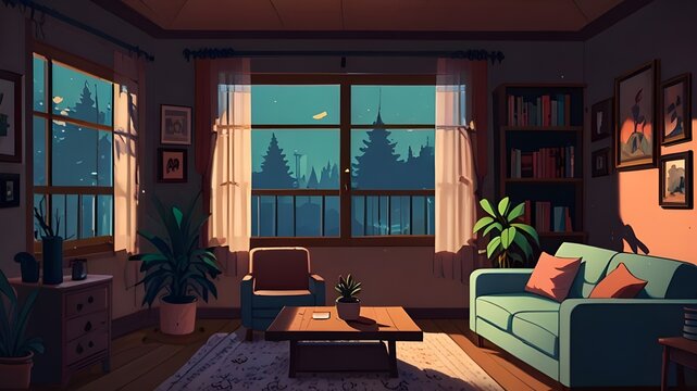 animated virtual backgrounds, stream overlay loop Generative AI