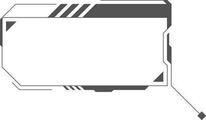 Digital text box template. Futuristic hud callout