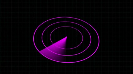 HUD radar purple color icon Screen Animation . Motion graphic.