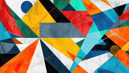 Fototapeta premium Abstract Geometric Design with Vibrant Colors