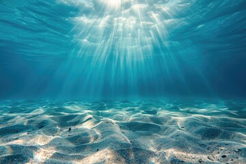 A sunny day with sunlight shining through the water's surface