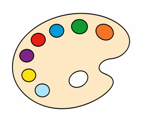 Painting art palette stock illustration