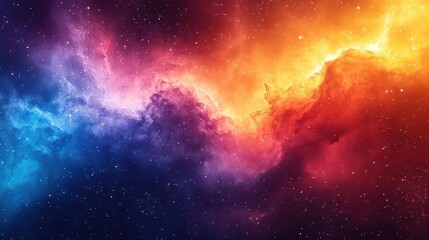 Naklejka premium vibrant watercolor galaxy swirl cosmic nebula hues dreamy celestial atmosphere paint splatters ethereal mist