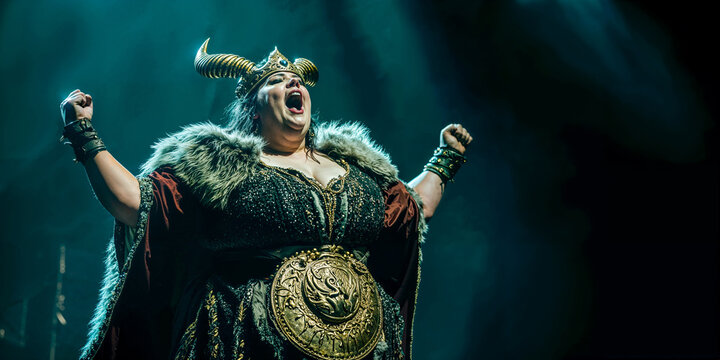 Viking fat lady singing opera, It ain't over till the fat lady sings trope, copyspace