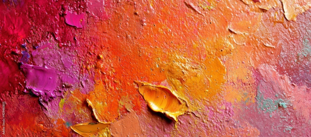 Wall mural Close-up of an artist's palette with vibrant colors