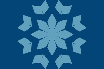 snowflake on blue background