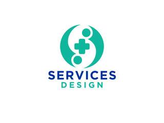 Health People Logo. Abstract People Icon with Plus Cross Sign Combination. Usable for Business, Sport, Technology and Healthcare Medical Logos.