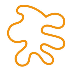 Obraz premium Orange abstract shapes outline vector