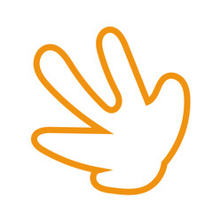 Obraz premium Orange abstract shapes outline vector