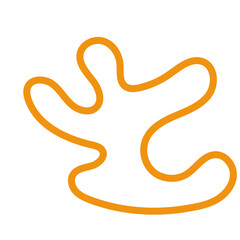 Orange abstract shapes outline vector