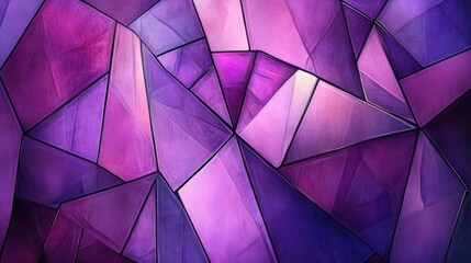 Obraz premium A vibrant abstract design featuring geometric shapes in shades of purple.