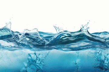 A wave crashes against the shore with a white cloudy sky in the background, great for use as a symbol of power or freedom