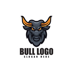 Bull illustration vector mascot logo