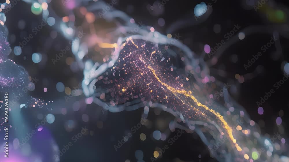 Canvas Prints Highresolution imaging of dopamine receptormediated signal transduction visualizing the intricate pathways involved in regulating brain function.