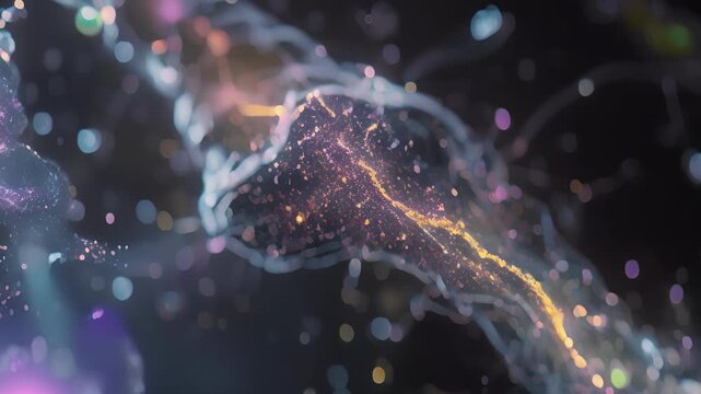 Highresolution imaging of dopamine receptormediated signal transduction visualizing the intricate pathways involved in regulating brain function.