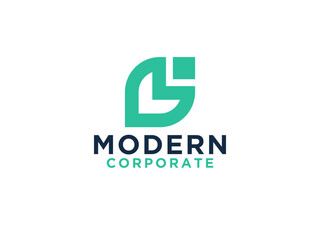 Abstract Initial Letter L Logo. Linear Style isolated on White Background. Usable for Business, Technology and Branding Logos.