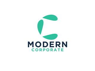 Initial Letter C Security Logo Lock Icon