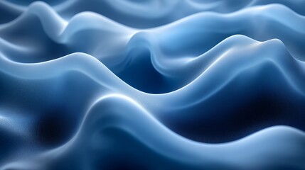 Obraz premium A serene abstract representation of flowing waves in shades of blue.