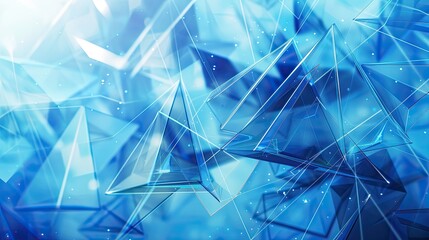 Abstract Blue Geometric Shapes