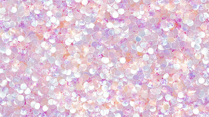 Obraz premium glittering pearl white sequin texture with scattered pink and lavender accents