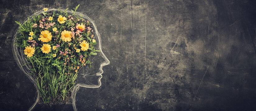 Positive Thoughts Chalkboard Banner; add text, sayings, quotes, or affirmations  