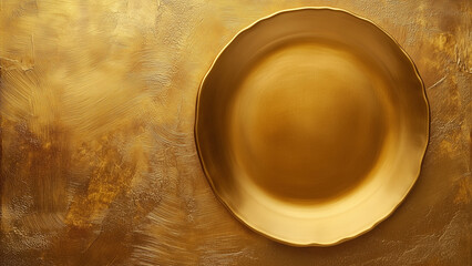 Minimalist Gold Plate Surface