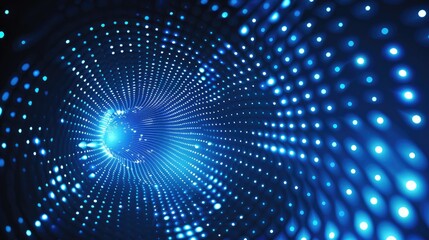 Abstract Blue Light Tunnel