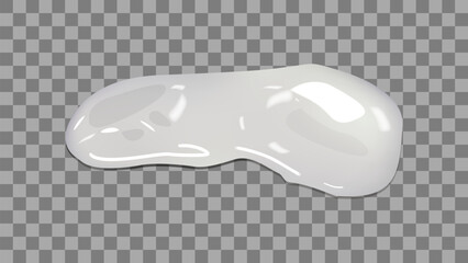 Realistic cream texture. Smears of cream samples. Isolated white samples transparent background. Skin care cream cosmetic lotion. Vector illustration.