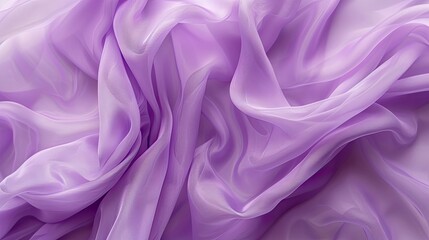 Fototapeta premium Beautiful light purple chiffon fabric background