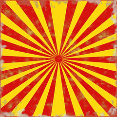Obraz premium yellow and red rays, gradient as a background for a comic book or a vintage picture, generative AI