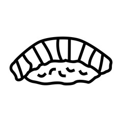 salmon sushi  Line Icon